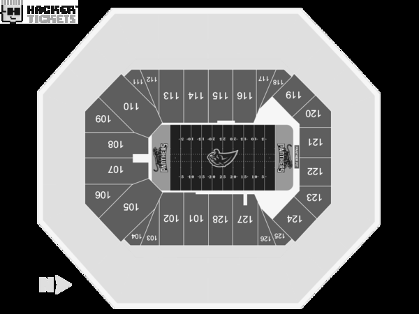  Oakland Panthers - 2020 Full Season (7 games) seating chart