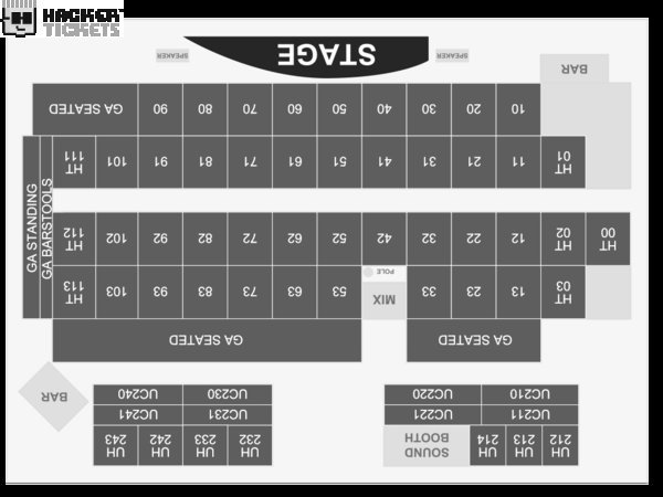 Gin Blossoms seating chart