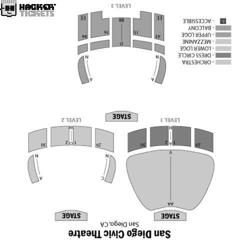 Les Miserables seating chart