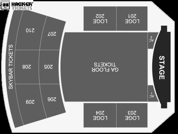 Ministry with KMFDM and Front Line Assembly seating chart