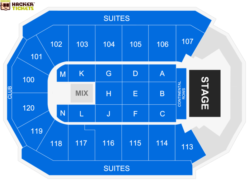 Allen Event Center seating chart
