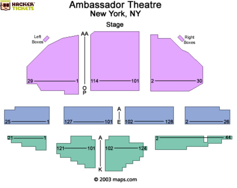 Ambassador Theatre-NY seating chart
