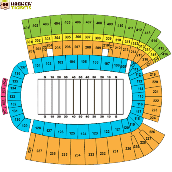 Amon Carter Stadium seating chart