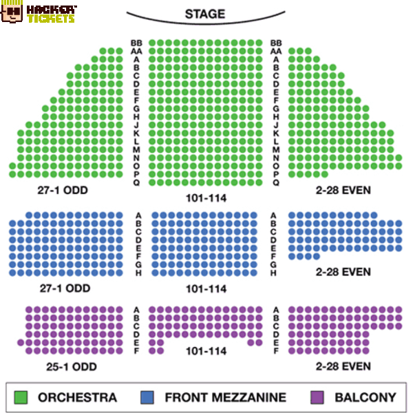 Belasco Theatre - NY seating chart