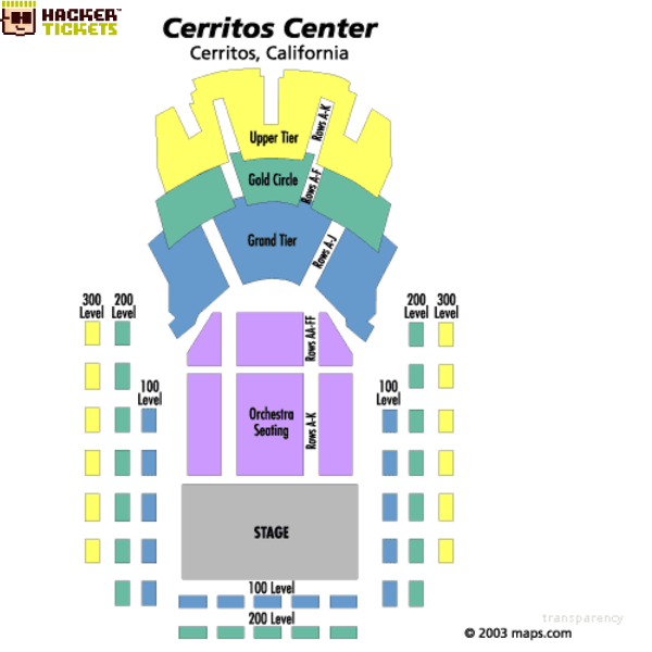 Cerritos Center seating chart