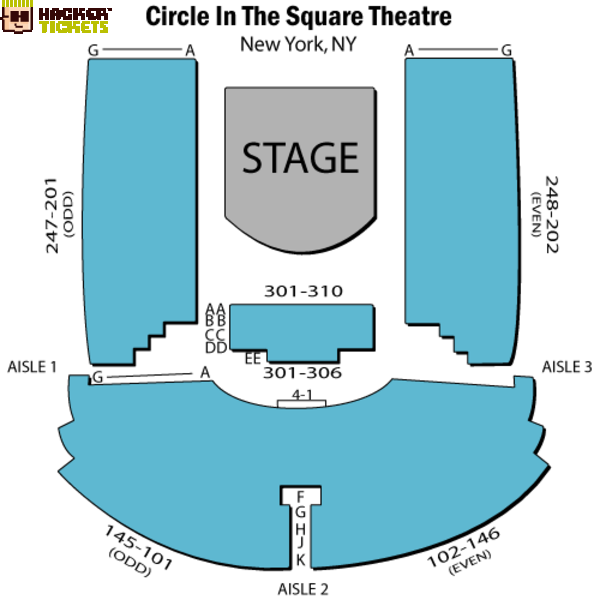 Circle in Square seating chart