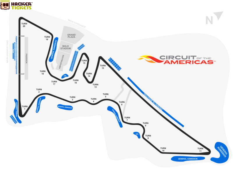 Circuit of The Americas seating chart