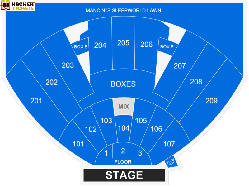 Concord Pavilion seating chart