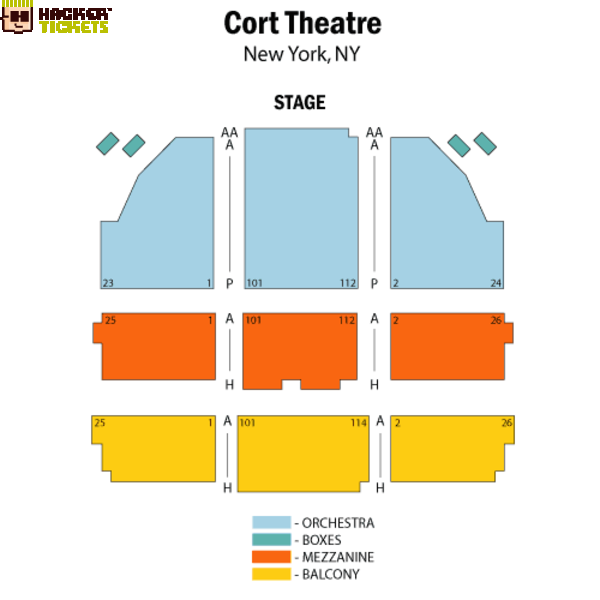 Cort Theatre seating chart