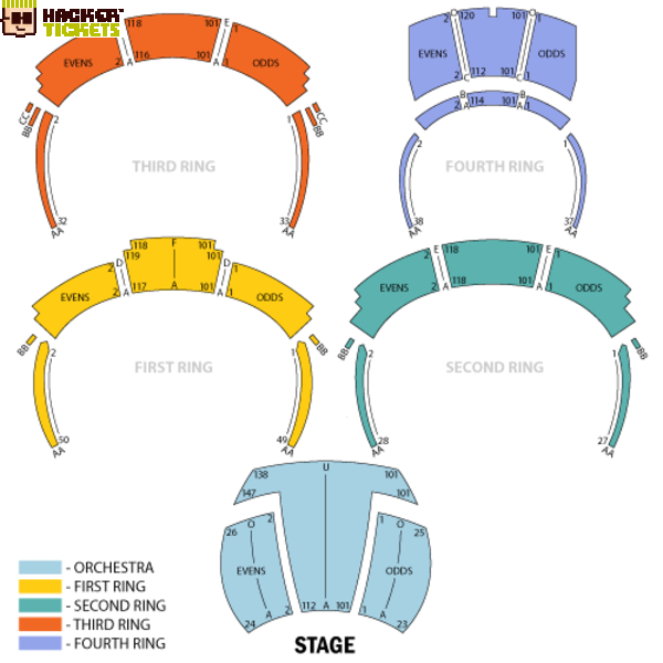 David H. Koch Theater seating chart
