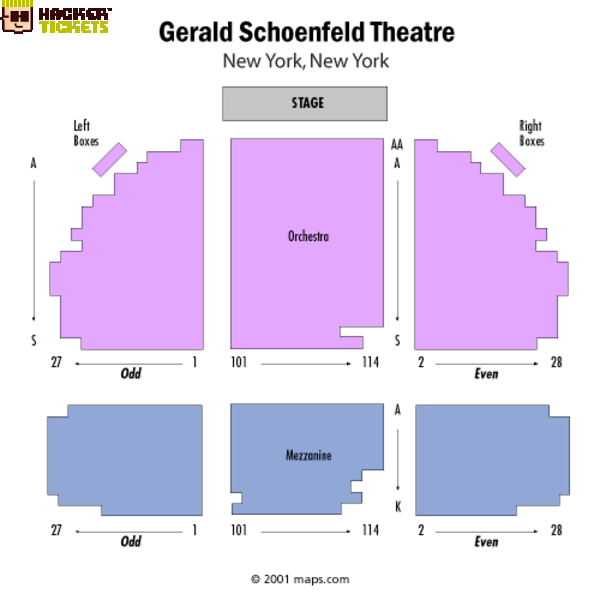 Gerald Schoenfeld Theatre seating chart