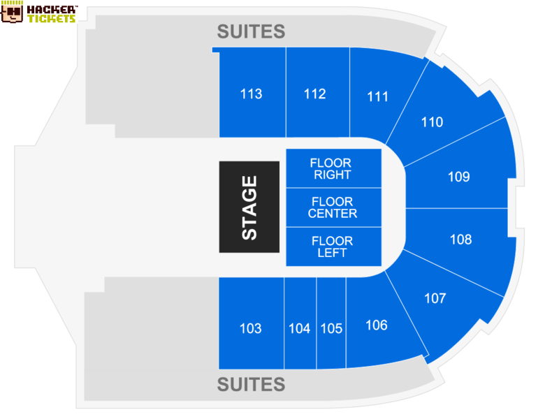 Grossinger Motors Arena seating chart