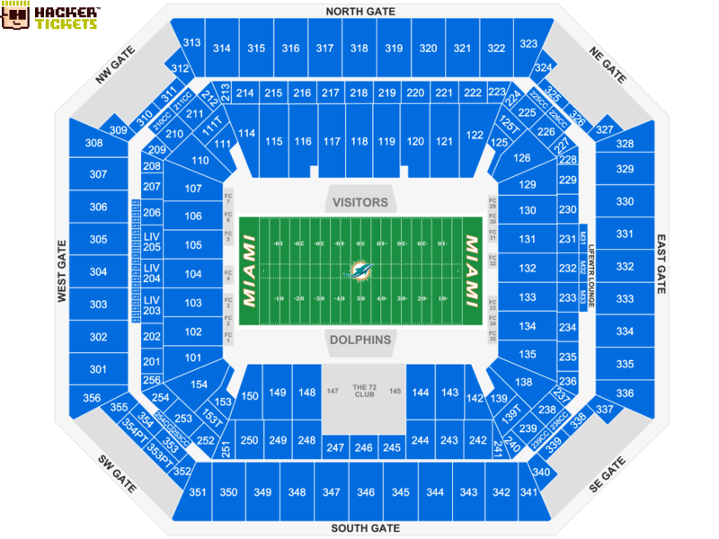 Hard Rock Stadium seating chart