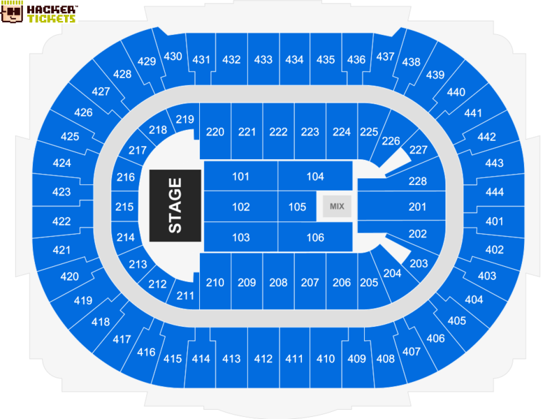 Honda Center seating chart