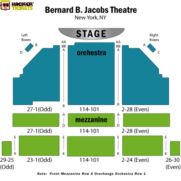 Jacobs Theatre-NY seating chart