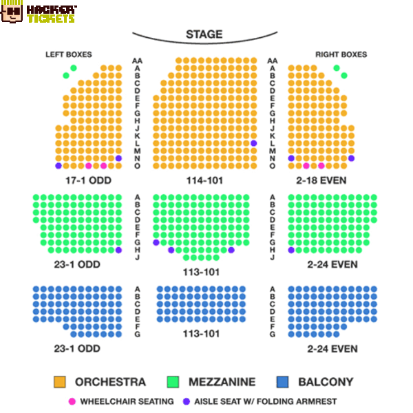 Lyceum Theatre - NY seating chart