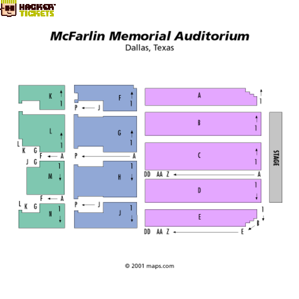 McFarlin Auditorium seating chart