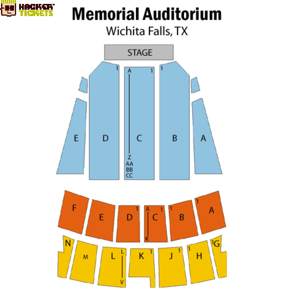 Memorial Auditorium -TX seating chart