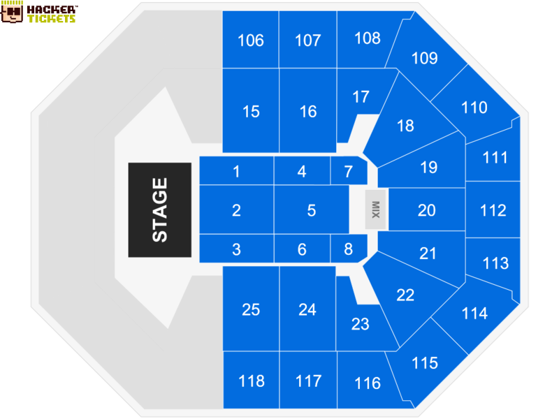 Mohegan Sun Arena seating chart