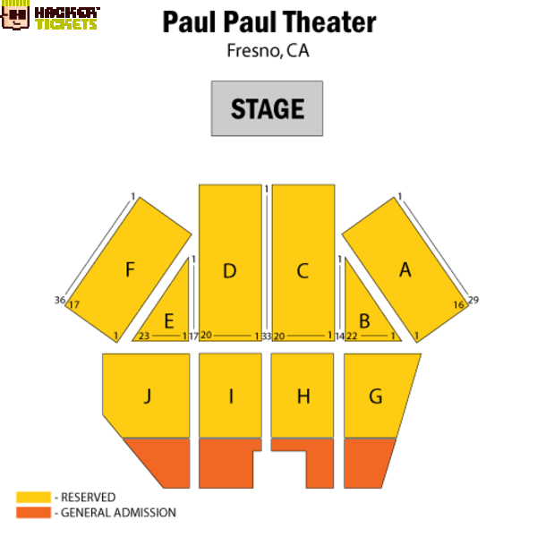 Paul Paul Theatre seating chart