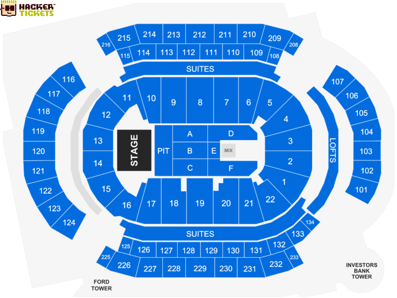 Prudential Center seating chart