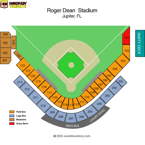 Roger Dean Stadium seating chart