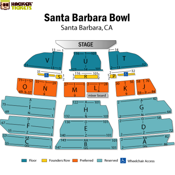 Santa Barbara Bowl seating chart