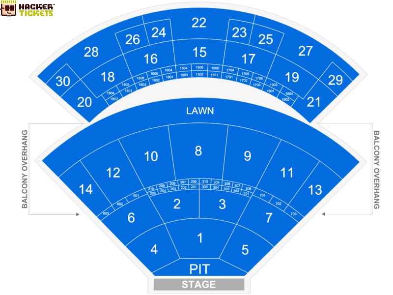 Saratoga Performing Arts Center seating chart