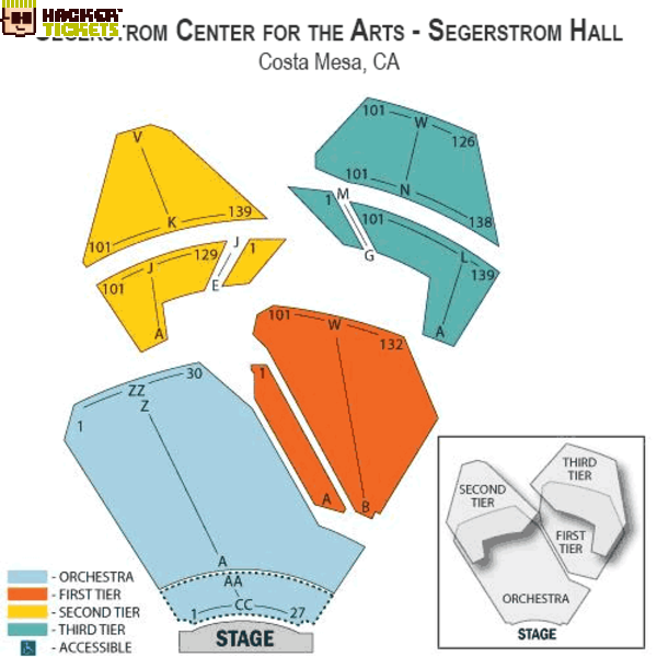Segerstrom Center for the Arts seating chart