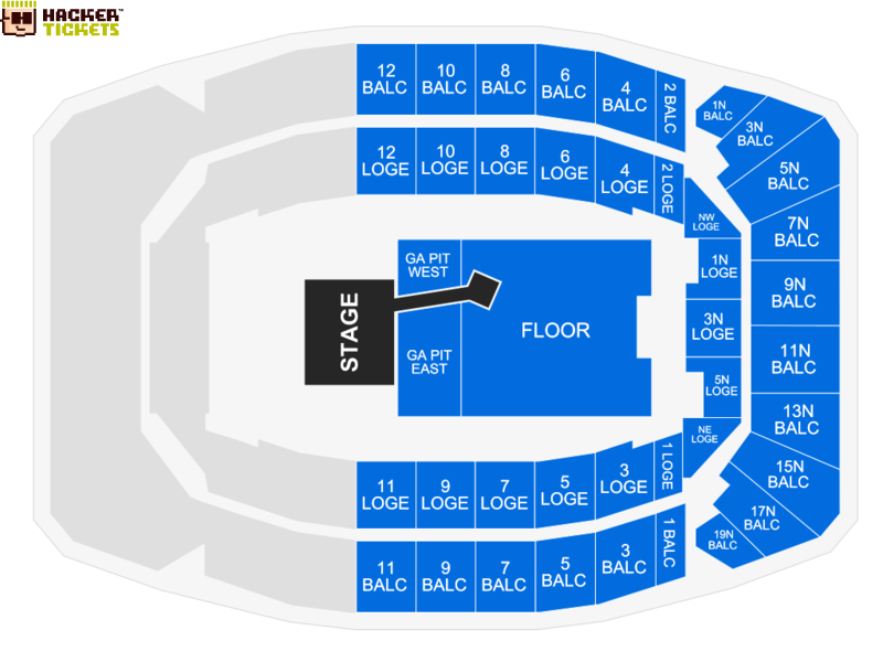 Selland Arena at Fresno Convention & Entertainment Center seating chart