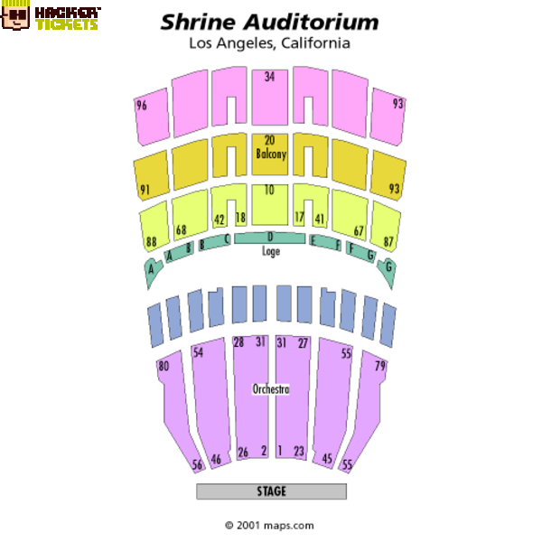 Shrine Auditorium seating chart