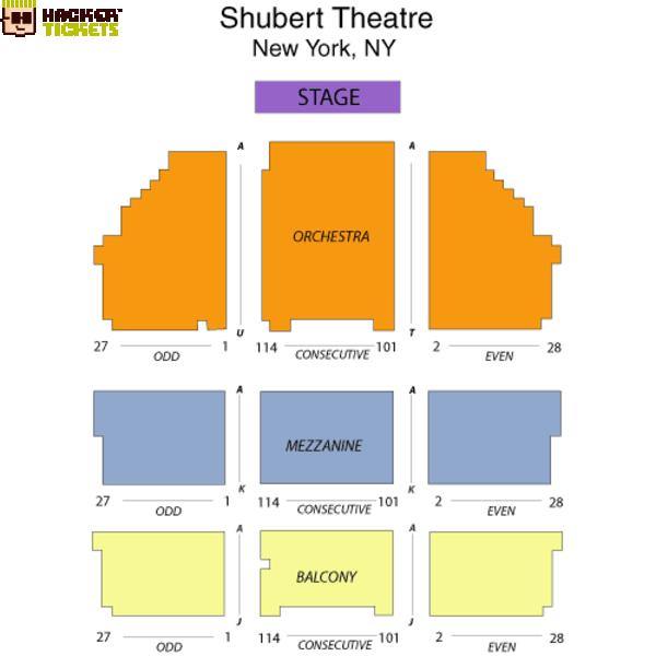 Shubert Theatre-NY seating chart
