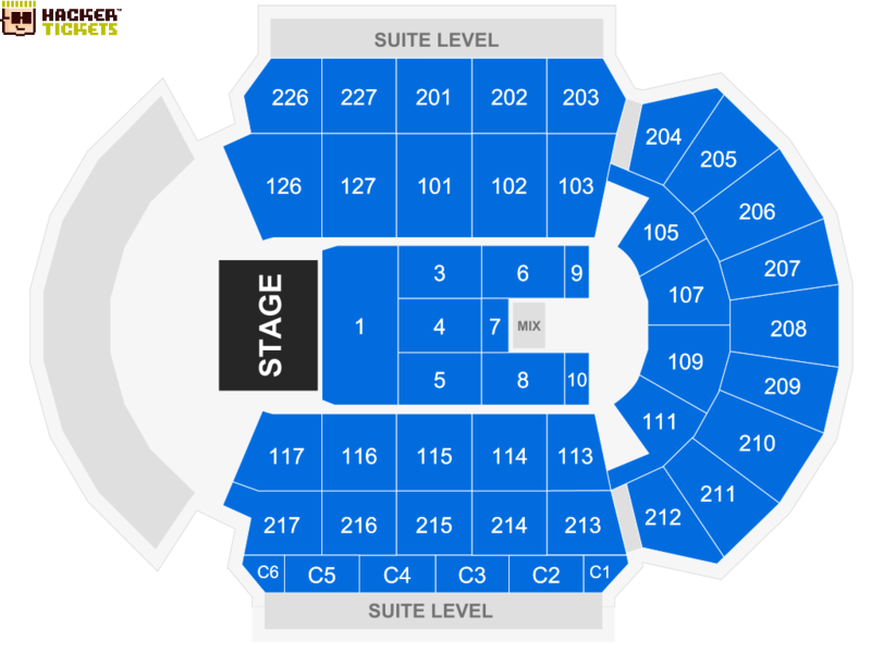 Stockton Arena seating chart