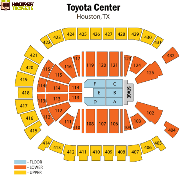 Toyota Center seating chart