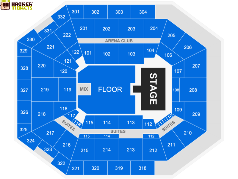 Yuengling Center seating chart